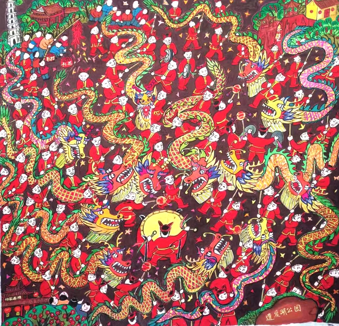 舒愛(ài)姣《龍騰黃州》80x80